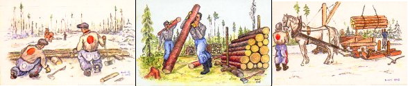 Link to Hans Krakhofer's art from a POW lumberjack camp